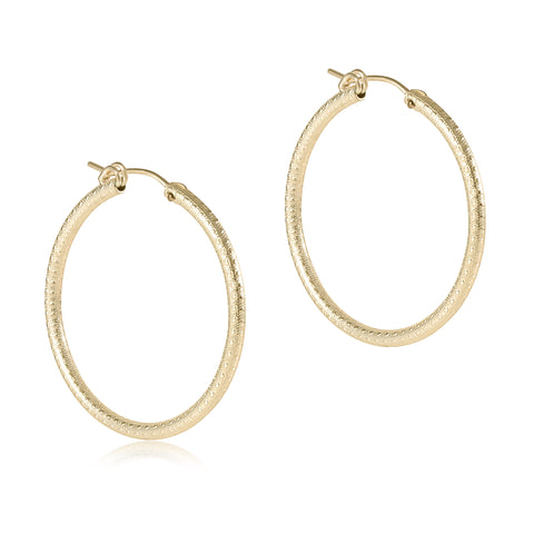 round gold 1.25" hoop - textured