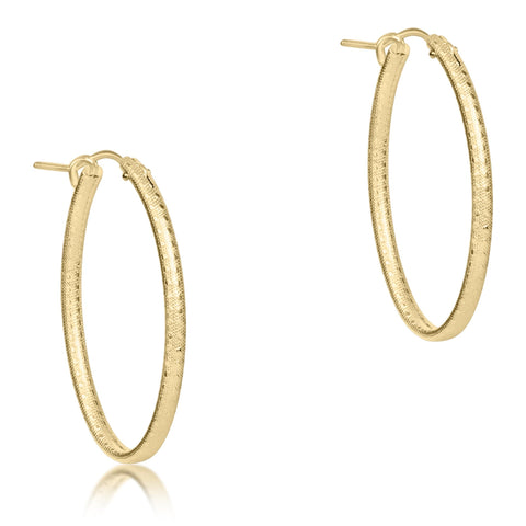 oval gold 1" hoop - textured