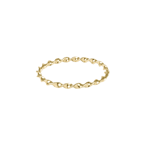 Classic Gold Twisted Thin Band Ring