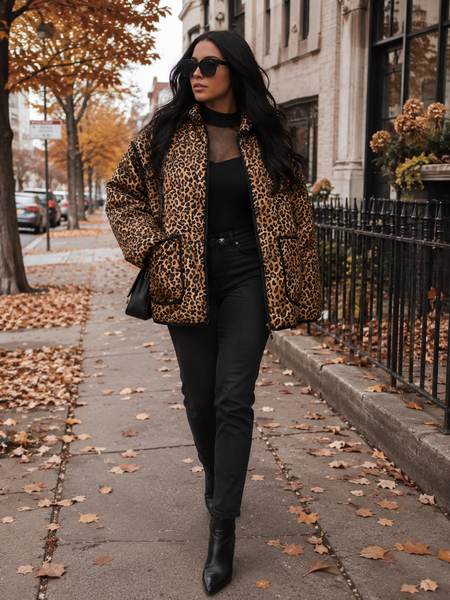 🍂 Wild at Heart Leopard Quilted Jacket 🐆