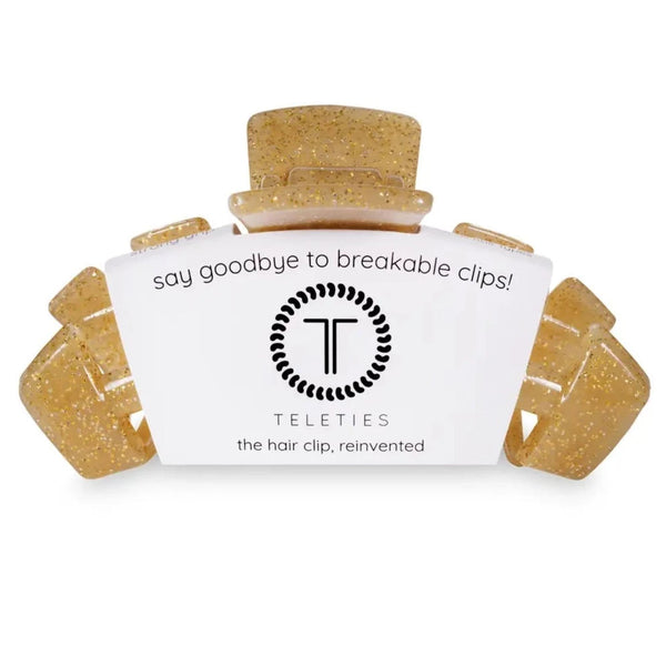 TELETIES - GOLD GLITTER HAIR CLIP TINY