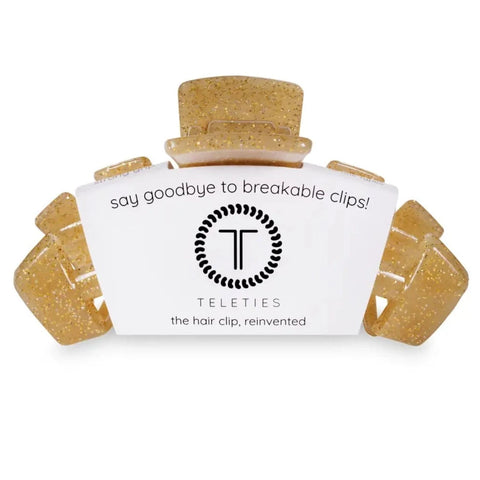 TELETIES - GOLD GLITTER HAIR CLIP TINY