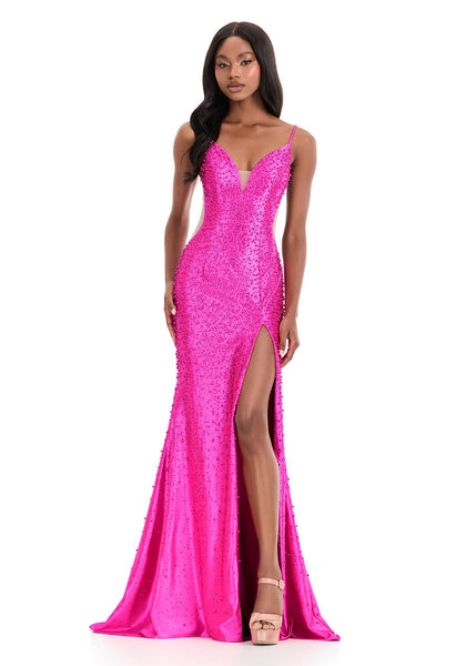 Ashley Lauren 12155 Gold 10 Fuchsia 14