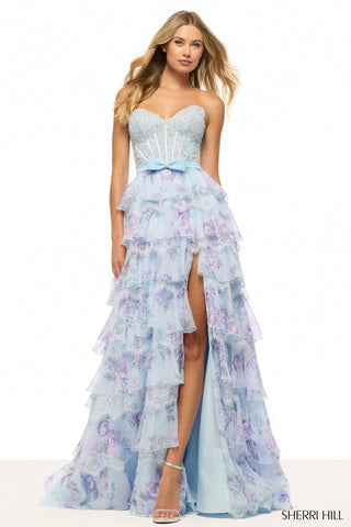 Sherri Hill 57908light blue/mult 6