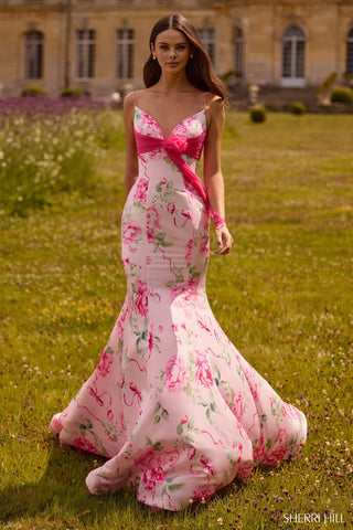 Sherri Hill 57834 Pink Floral size 4