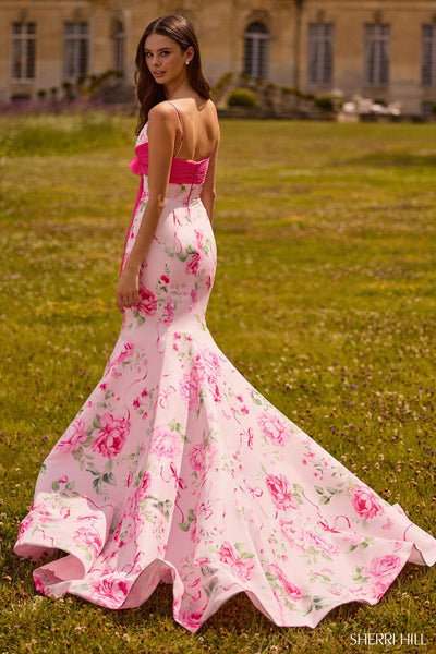 Sherri Hill 57838 Pink Floral size 4