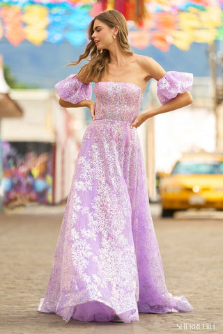 Sherri Hill 54423 blush/silver 0