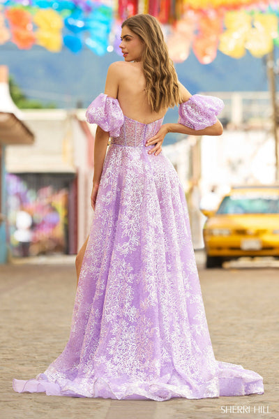 Sherri Hill 54423 blush/silver 0