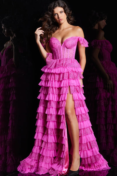 Jovani 38251 Hot Pink 2