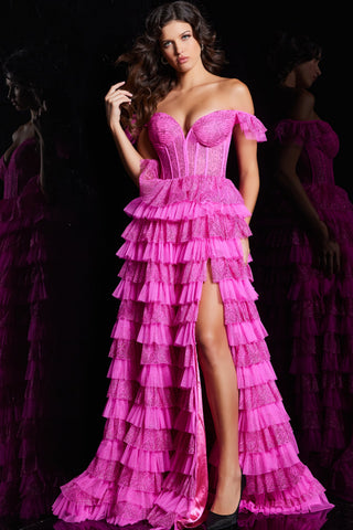 Jovani 38251 Hot Pink 2