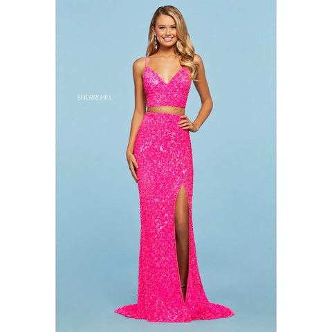 Sherri Hill 53448 neon pink 6