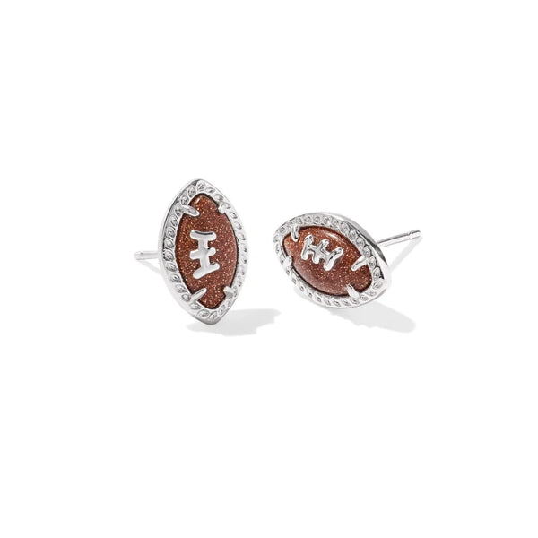 Kendra Scott Football Stud Earrings silver