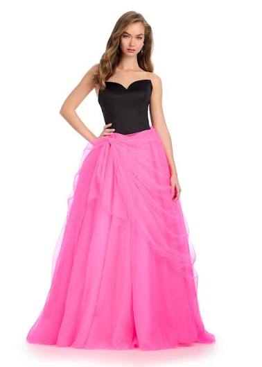 Ashley Lauren 11984 black/hot pink 8