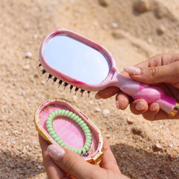 Mini Boar Bristle Hair Brush -