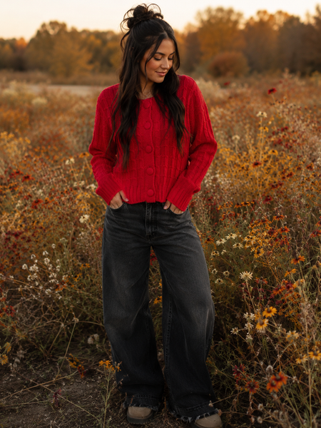 🌟 The "Apple Orchard" Cable Cardigan