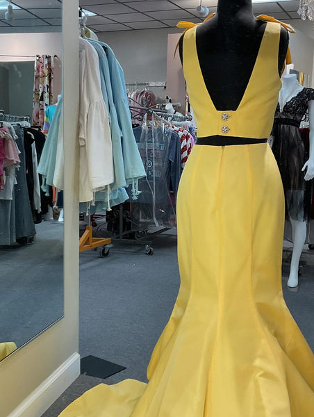 SALE!!! Two Piece Sherri Hill Yellow Dress