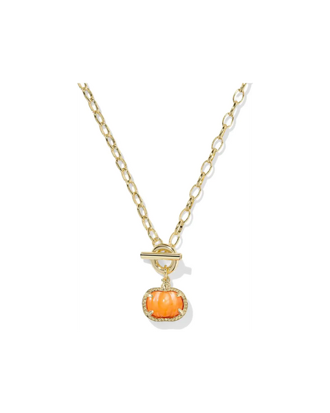 Kendra Scott Link Chain Pumpkin Necklace