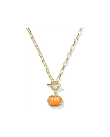 Kendra Scott Link Chain Pumpkin Necklace