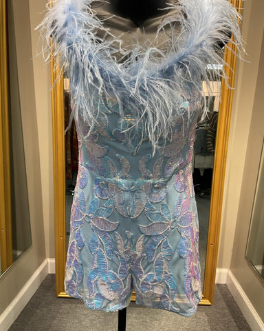 Light Blue Iridescent Romper￼