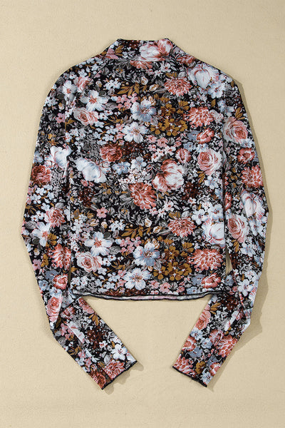 It's Giving Floral Mesh Top