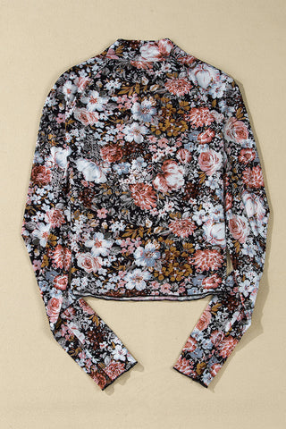 It's Giving Floral Mesh Top