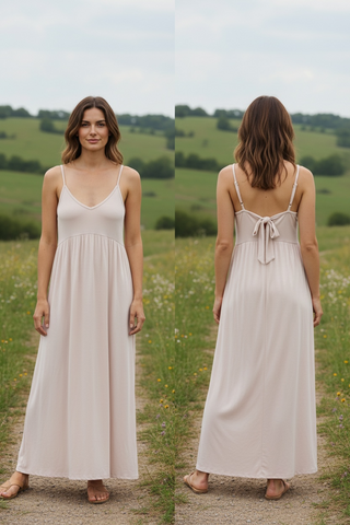 Tan Linen Serenade Dress