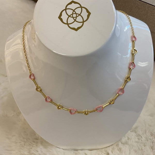Valentines Day Hailey Heart Stranded Necklace