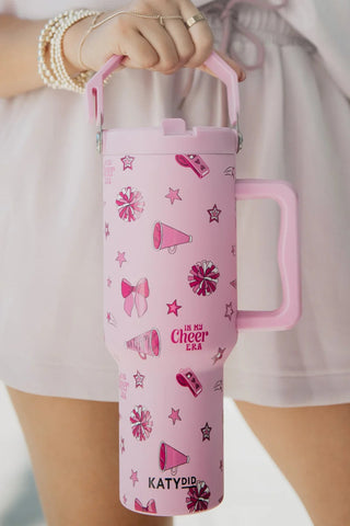 IN MY CHEER ERA 38 OZ TUMBLER WITH LID HANDLE