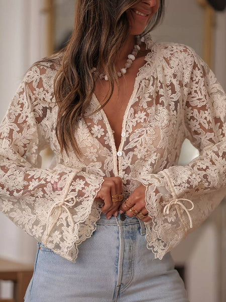 The Willow Floral Lace Blouse