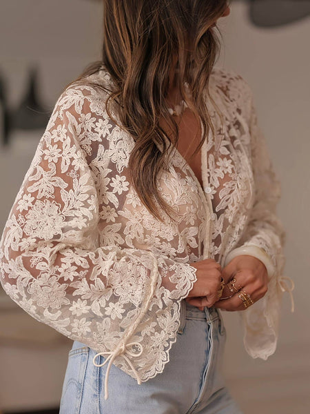The Willow Floral Lace Blouse