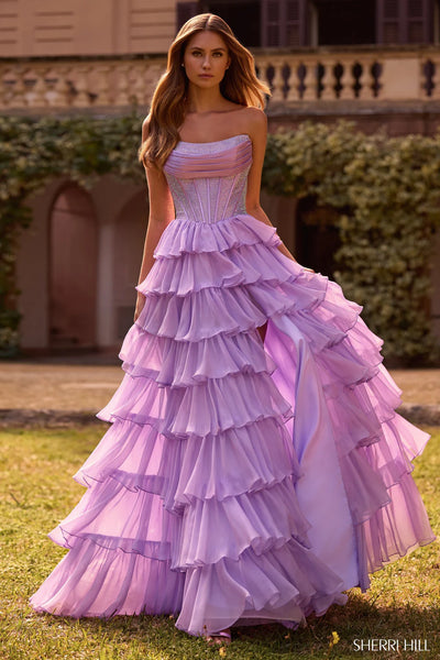 Sherri Hill Strapless Gown IVORY