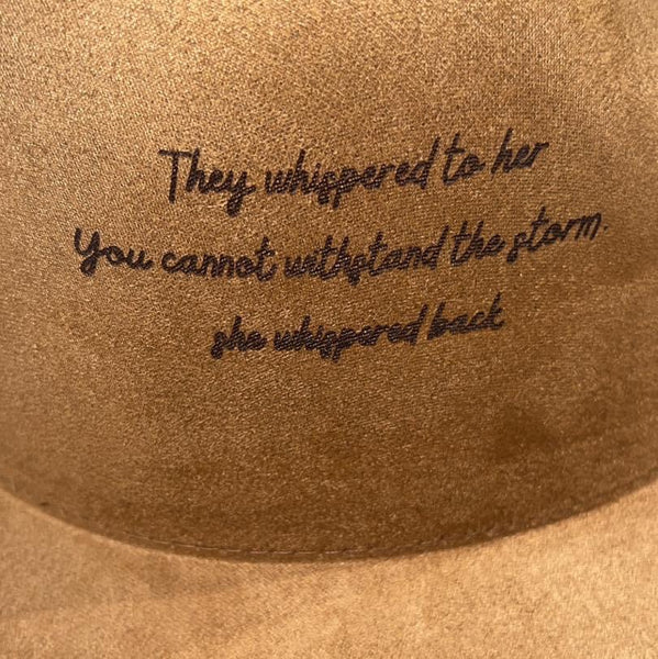 "I am the storm" Western Hat