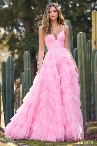 Sherri Hill 55639 hot pink 12