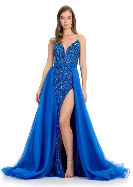 Ashley Lauren 11903 royal 6 with detachable skirt