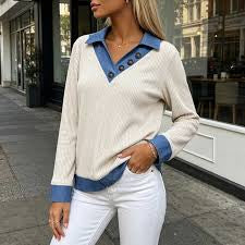 The Layered Look Denim Polo