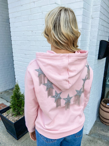 Pink Rhinestone Hoodie