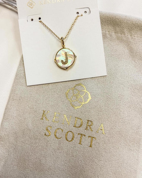 Letter M Pendant Necklace in Gold | Kendra Scott